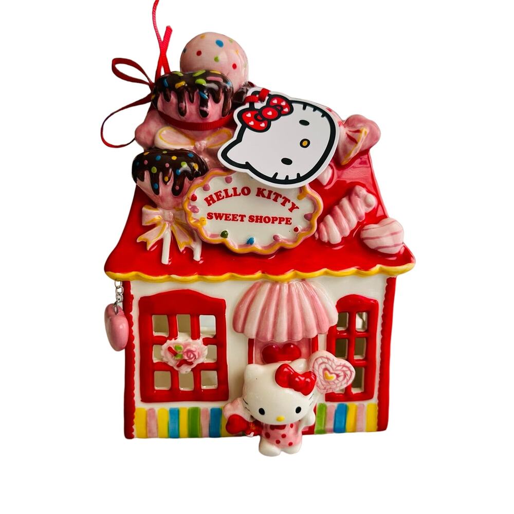 Hello Kitty Blue Sky Sanrio Sweet Shoppe Ceramic Tea Light Holder NEW